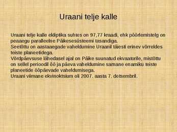 Uraan-kliima ja koostis #4