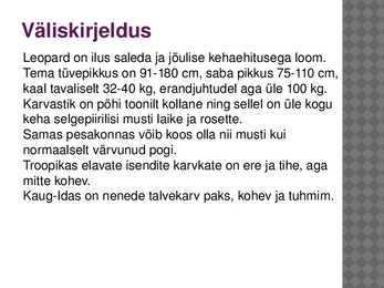 Leopard - esitlus #3