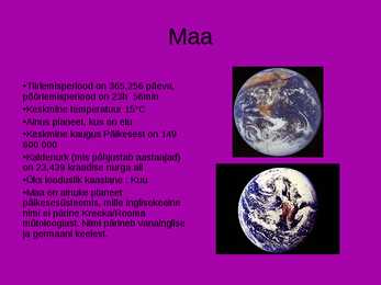 Maa tüüpi planeedid #4