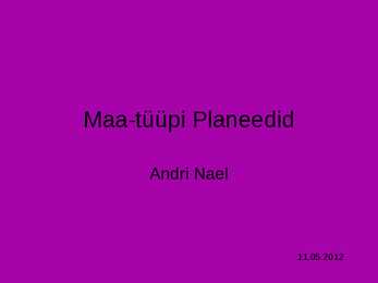 Maa tüüpi planeedid