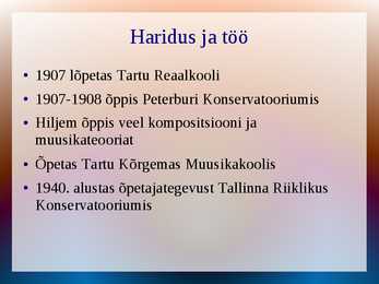 Heino Elleri elulugu #3