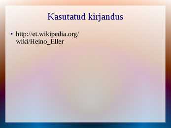 Heino Elleri elulugu #8