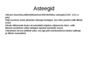 Ameerika põliskultuurid ja Maiad #11