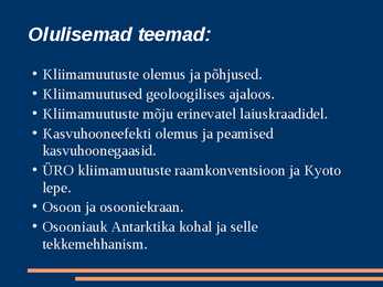 KLIIMAMUUTUSED loeng #2