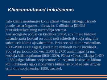 KLIIMAMUUTUSED loeng #19