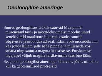 TSÜKLID loeng #22