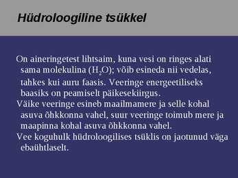 TSÜKLID loeng #37