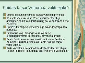 Katariina II Powerpoint #3