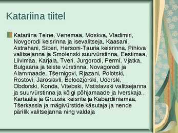 Katariina II Powerpoint #8