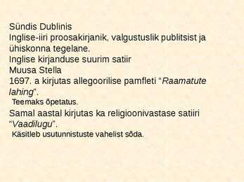 Esitlus Jonathan Swift #2