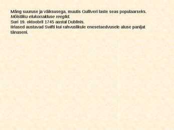 Esitlus Jonathan Swift #7