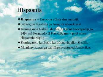 Euroopa varauusaja algul #3