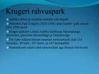 Populaarsemad safarireiside kohad maailmas - powerpoint #5