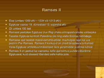 Vaarao Ramses II ja esimene  naisvaarao Hašepsut ning nende matusetemplid #2