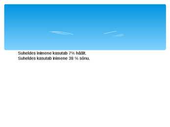 Verbaalne ja mitteverbaalne suhtlemine #7