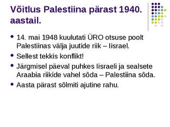 Lähis-Ida juutide ja araablaste vastasseis powerpoint #8