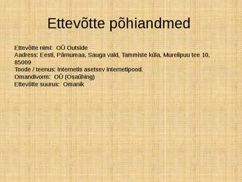 Äriplaani-OÜ Outside-PowerPoint esitlus #2