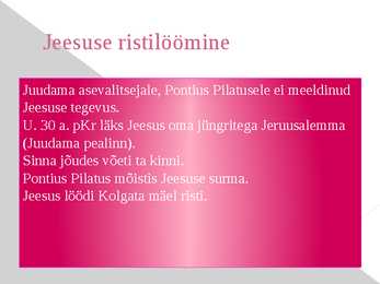 Jeesus ja ristiusk #7