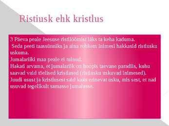 Jeesus ja ristiusk #10