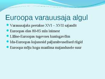 Varauusaeg #2
