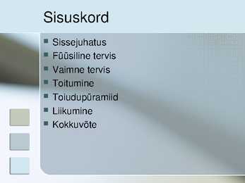 Tervislik eluviis #2