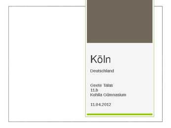 Köln-slaidid informatsiooniga; saksakeelne