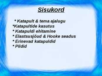 Füüsika - katapult #2