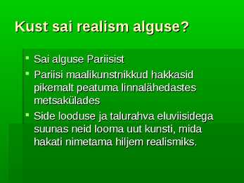 Realismi mõju Euroopas #2