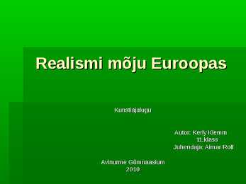 Realismi mõju Euroopas