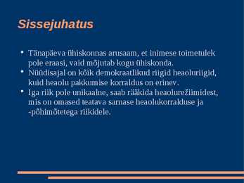 Individuaalne ja kollektiivne heaolu #2