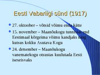 Eesti Vabariik #13