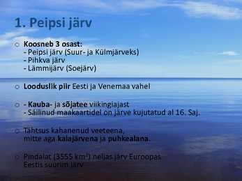 Peipsi järve elustik ESITLUS #2