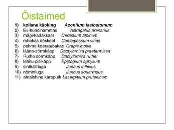 Teema 22 kaitsealused taimed I kategooria #26