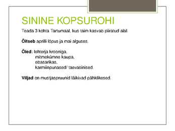 Teema 22 kaitsealused taimed I kategooria #30