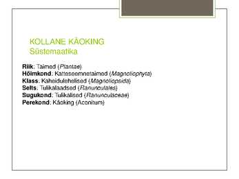 Teema 22 kaitsealused taimed I kategooria #34