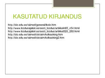 Teema 22 kaitsealused taimed I kategooria #38