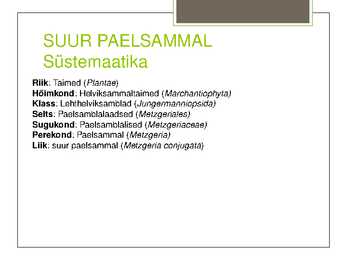 Teema 22 kaitsealused taimed I kategooria #9