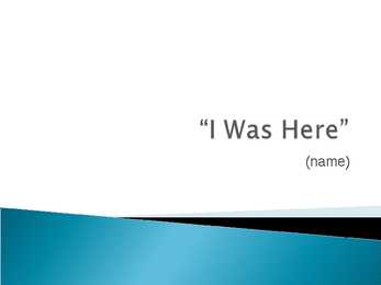 I was here---Mina olin siin