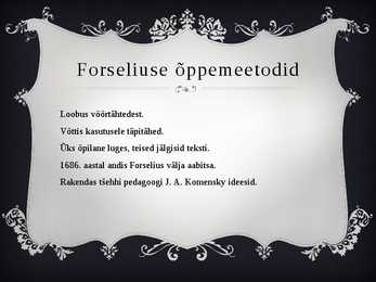 Bengt Gottfried Forselius ja õpetajate seminar #6