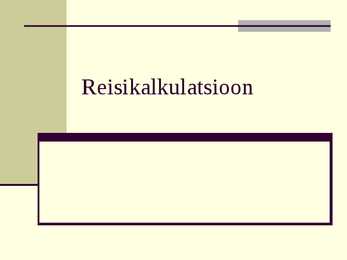 Reisikalkulatsioon