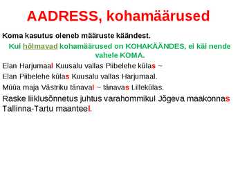 Komad lihtlauses #2