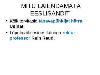 Komad lihtlauses #12