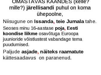 Komad lihtlauses #10