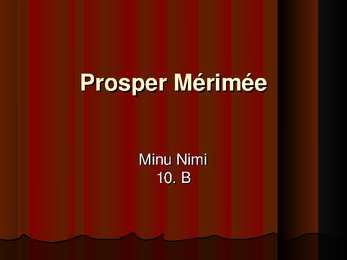 Prosper Merime elulugu ja looming