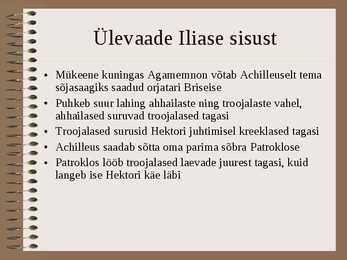 Antiikkirjandus - Eeposed #5