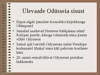 Antiikkirjandus - Eeposed #8