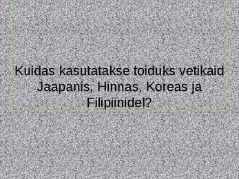 Vetikate kasutamine