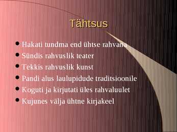 Rahvuslik ärkamisaeg #6