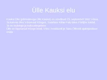 Ülle Kauksi #2