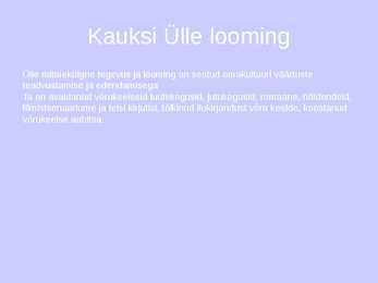 Ülle Kauksi #4